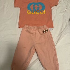 Gucci Pink Sweatpants Relaxed Fit Casual Wear